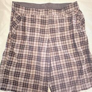 Plaid Men's Shorts - Brown